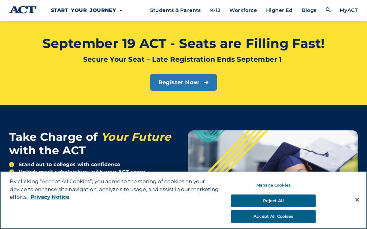 ACT website preview
