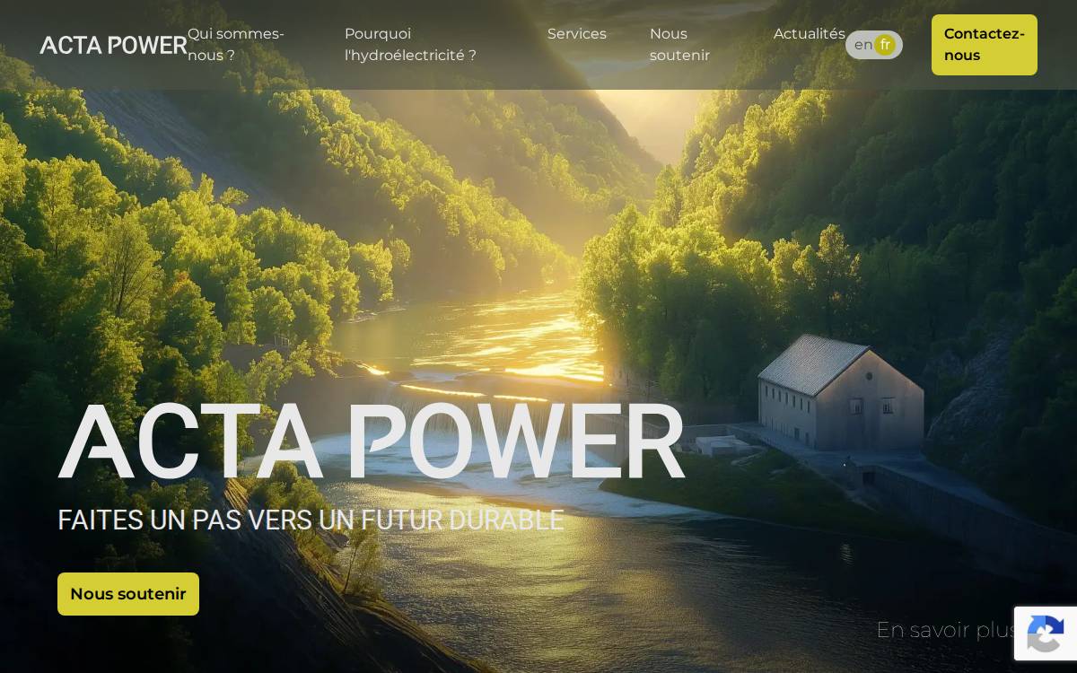 Acta Power website preview