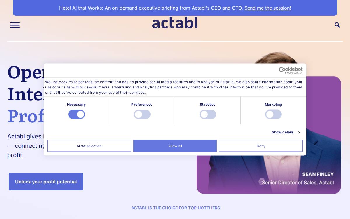 Actabl website preview