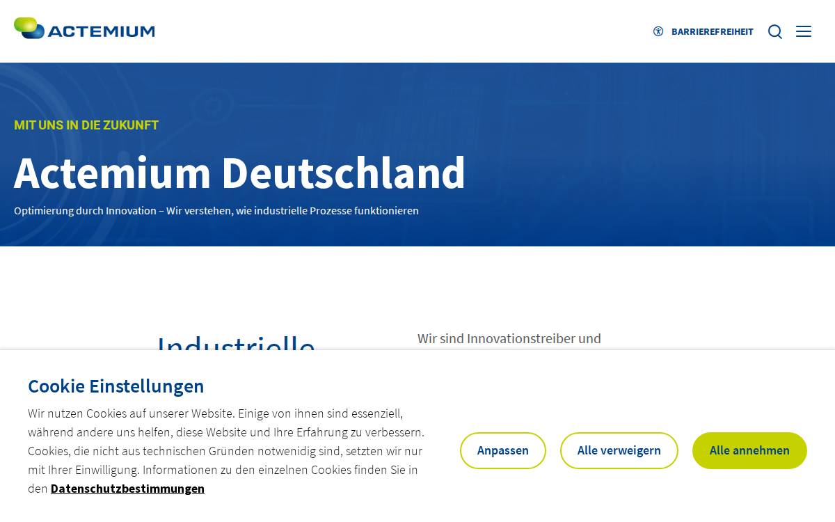 Actemium website preview