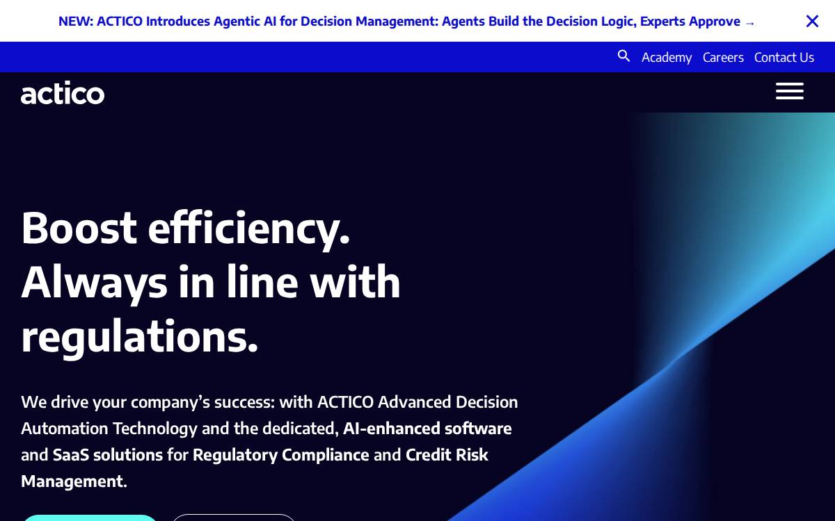 Actico website preview