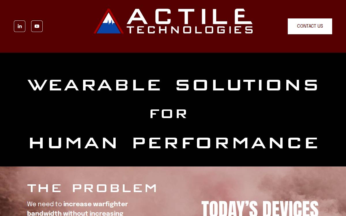 Actile Technologies website preview