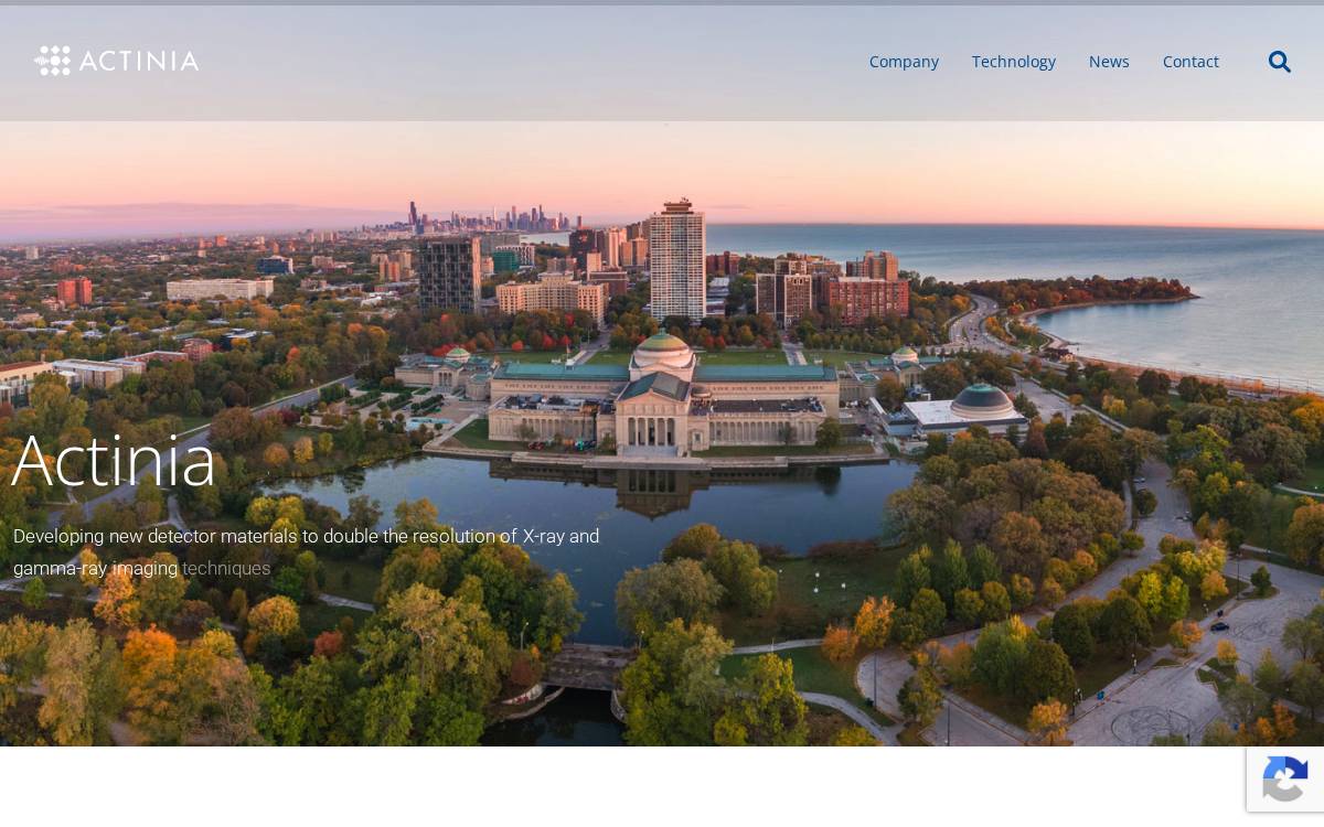 Actinia website preview