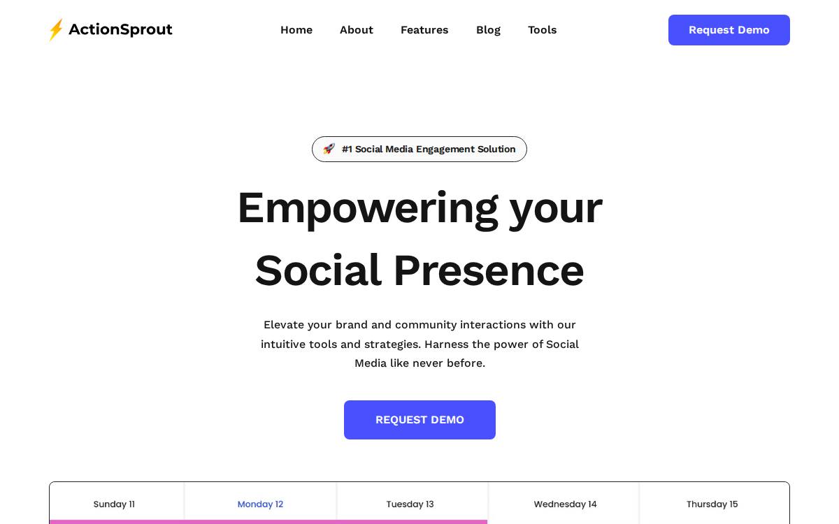Actionsprout website preview