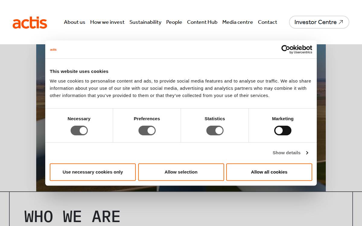 ACTIS Group website preview