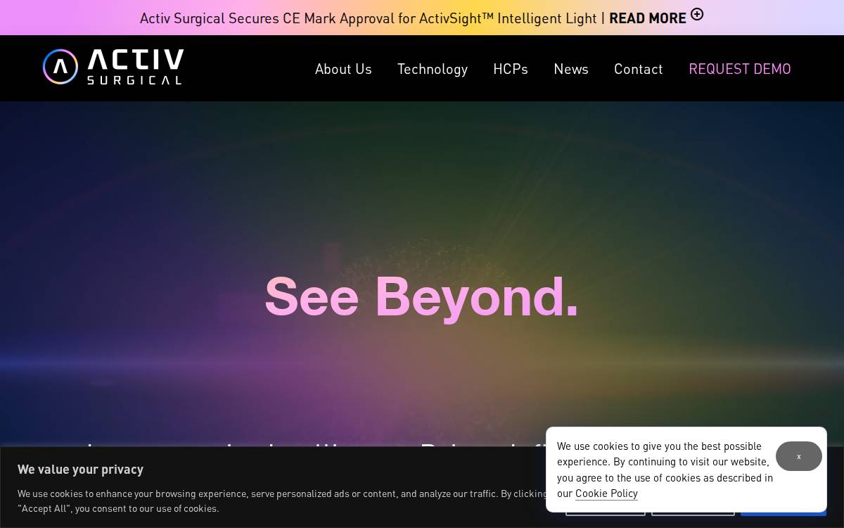 Activ Surgical website preview