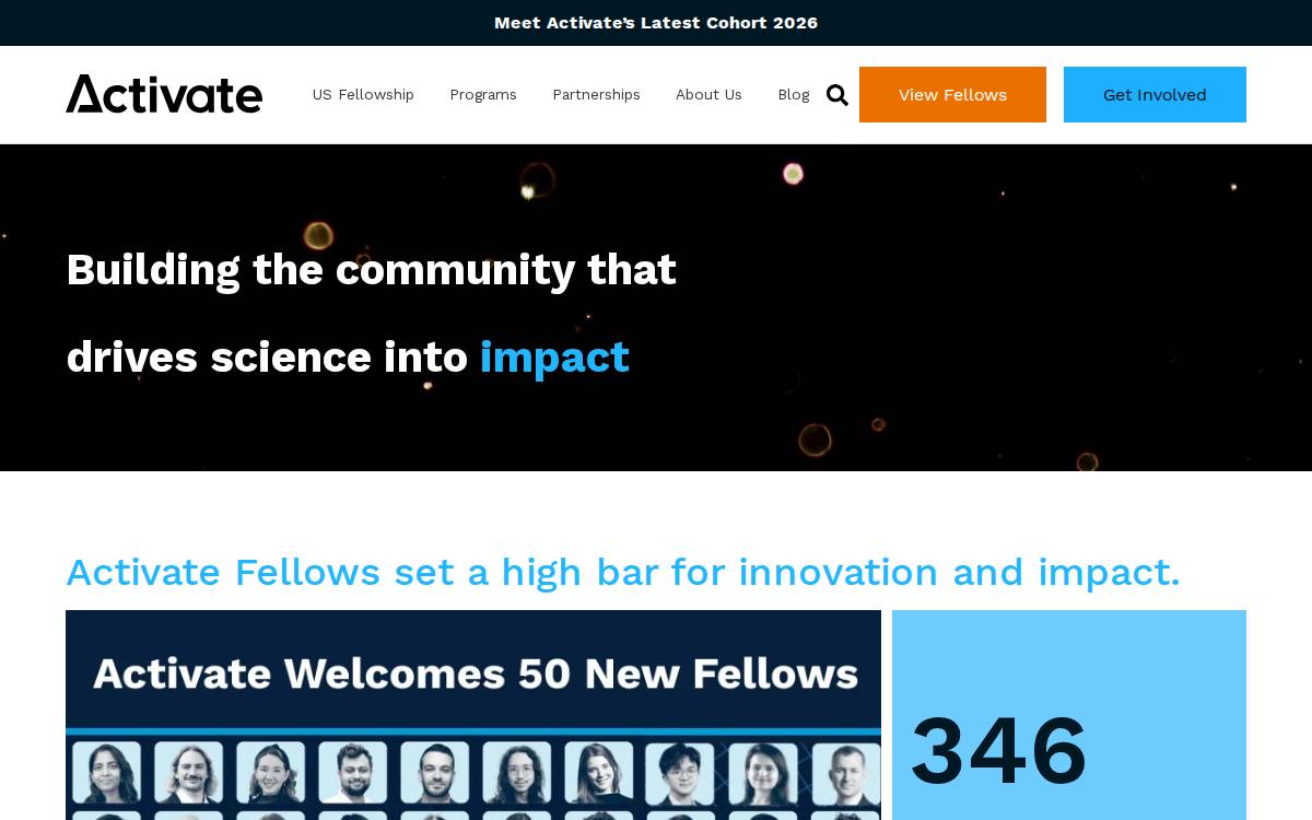 Activate Fellowship website preview