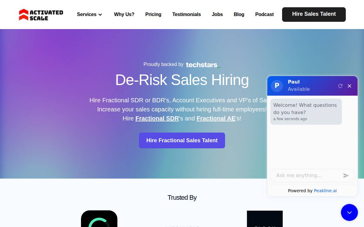 Activated Scale website preview