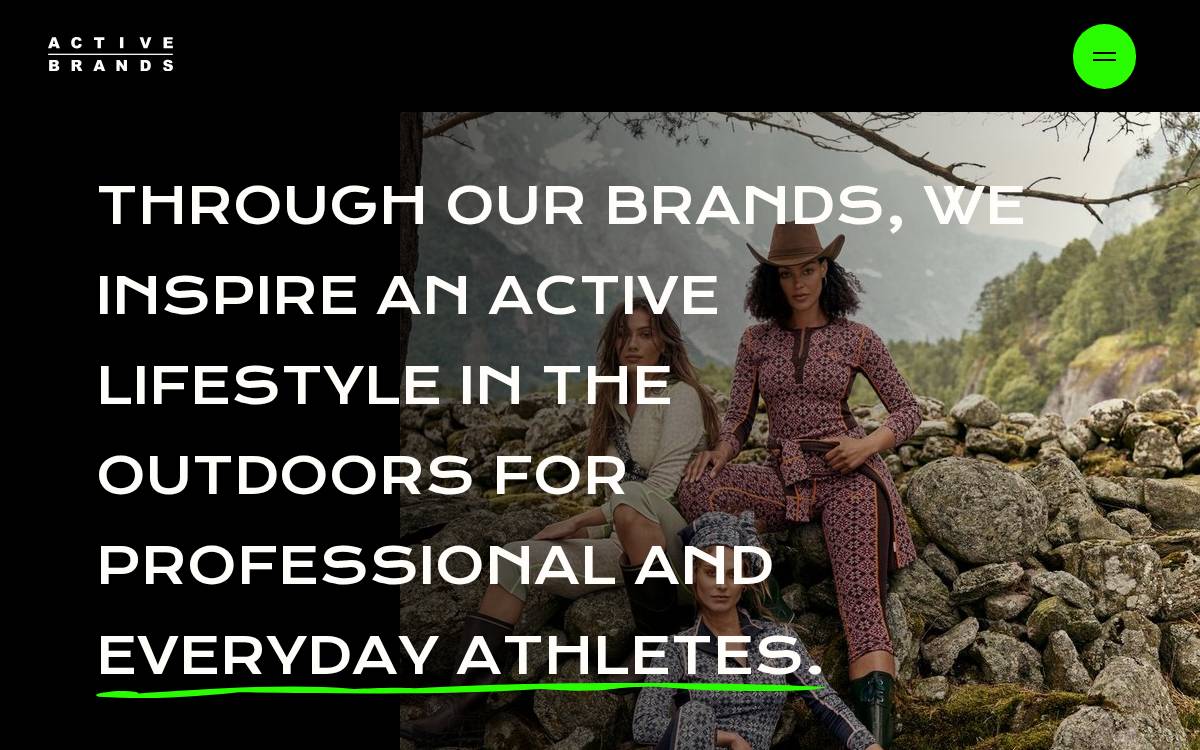 Active Brands website preview