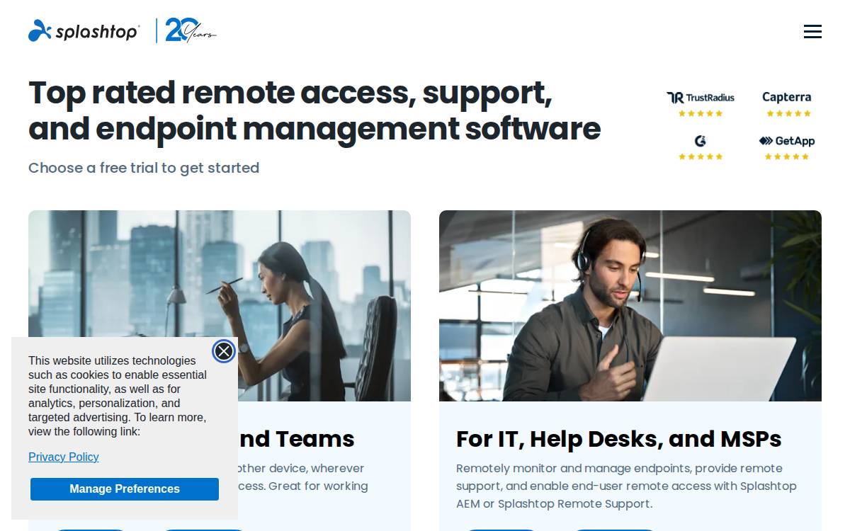 Active Remote Desktop website preview