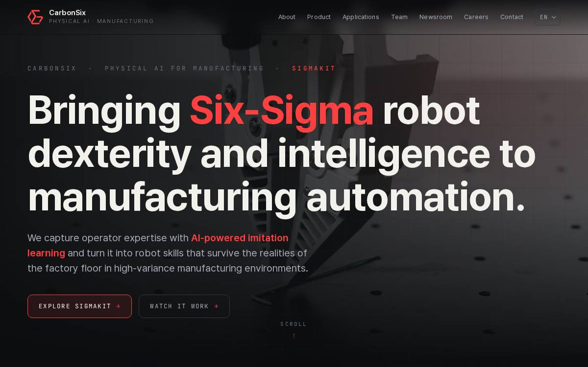 Active Robot Intelligence for Manufacturing Automation website preview