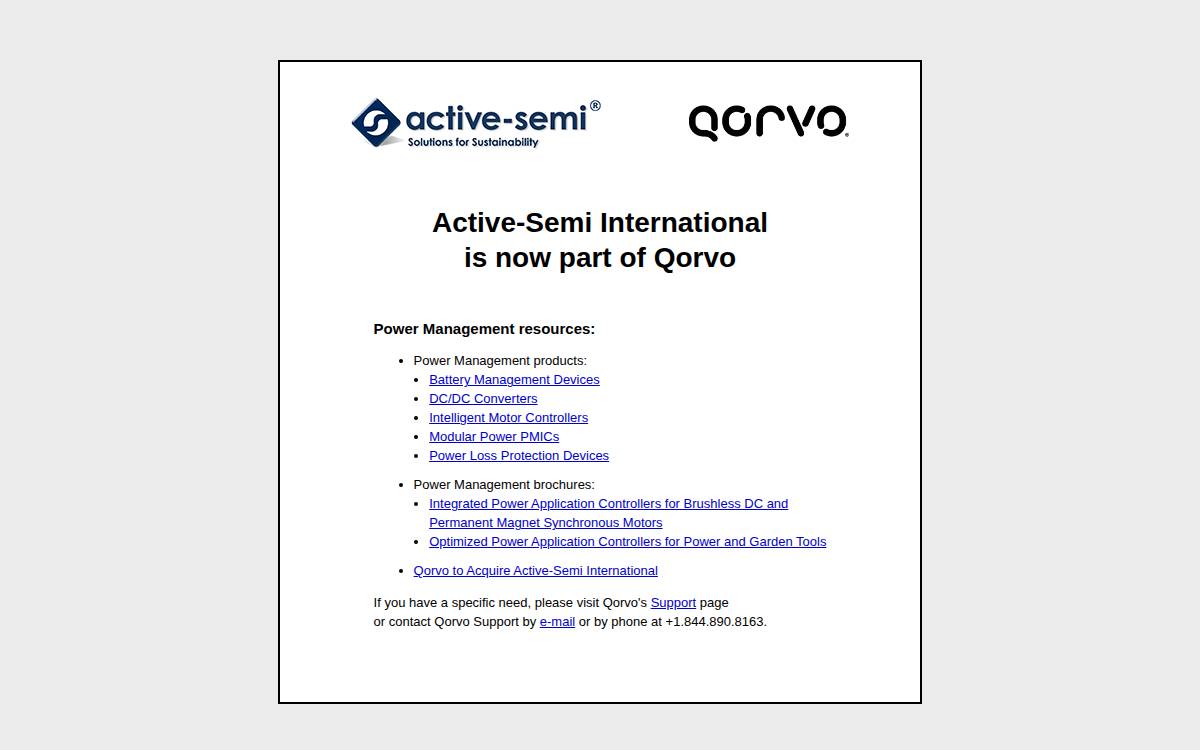 Active-Semi website preview