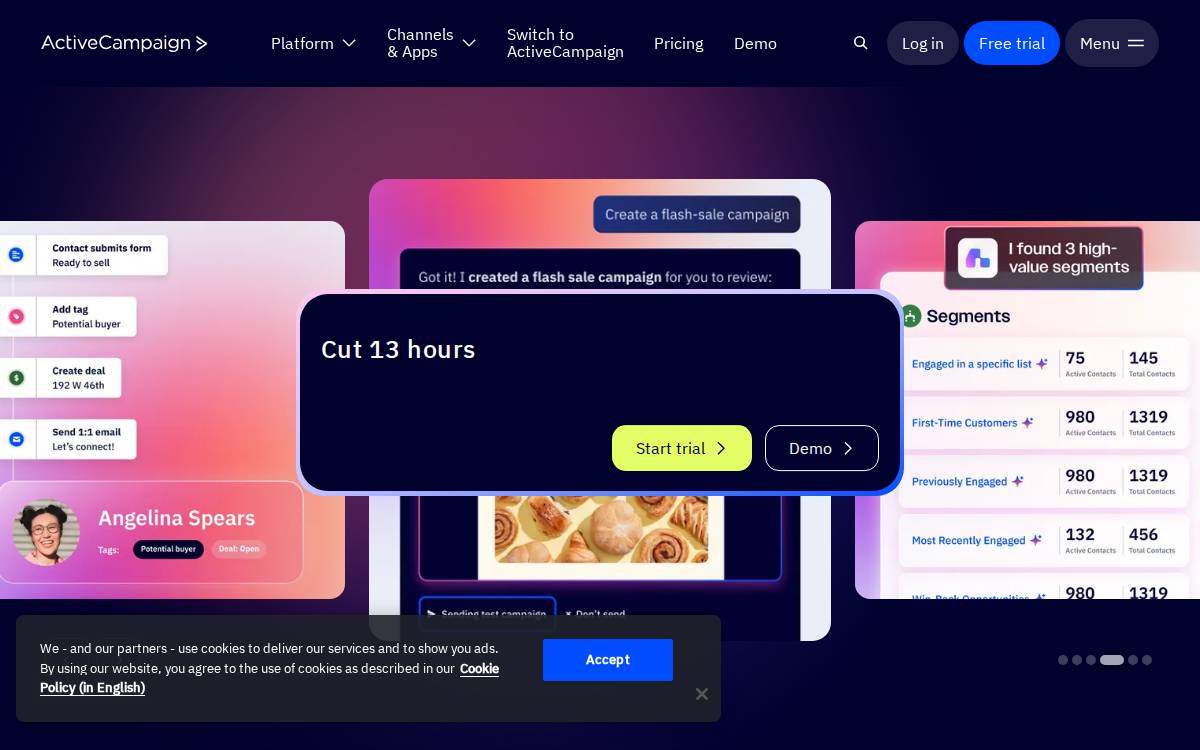 ActiveCampaign website preview