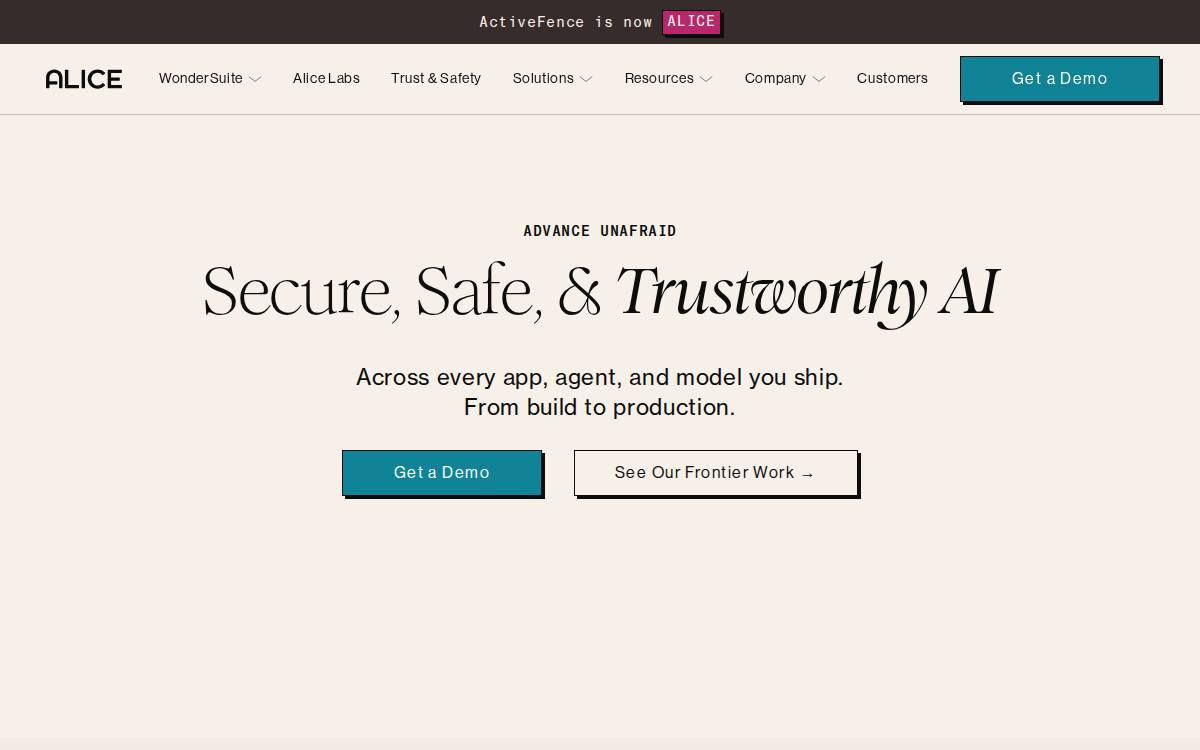 ActiveFence website preview
