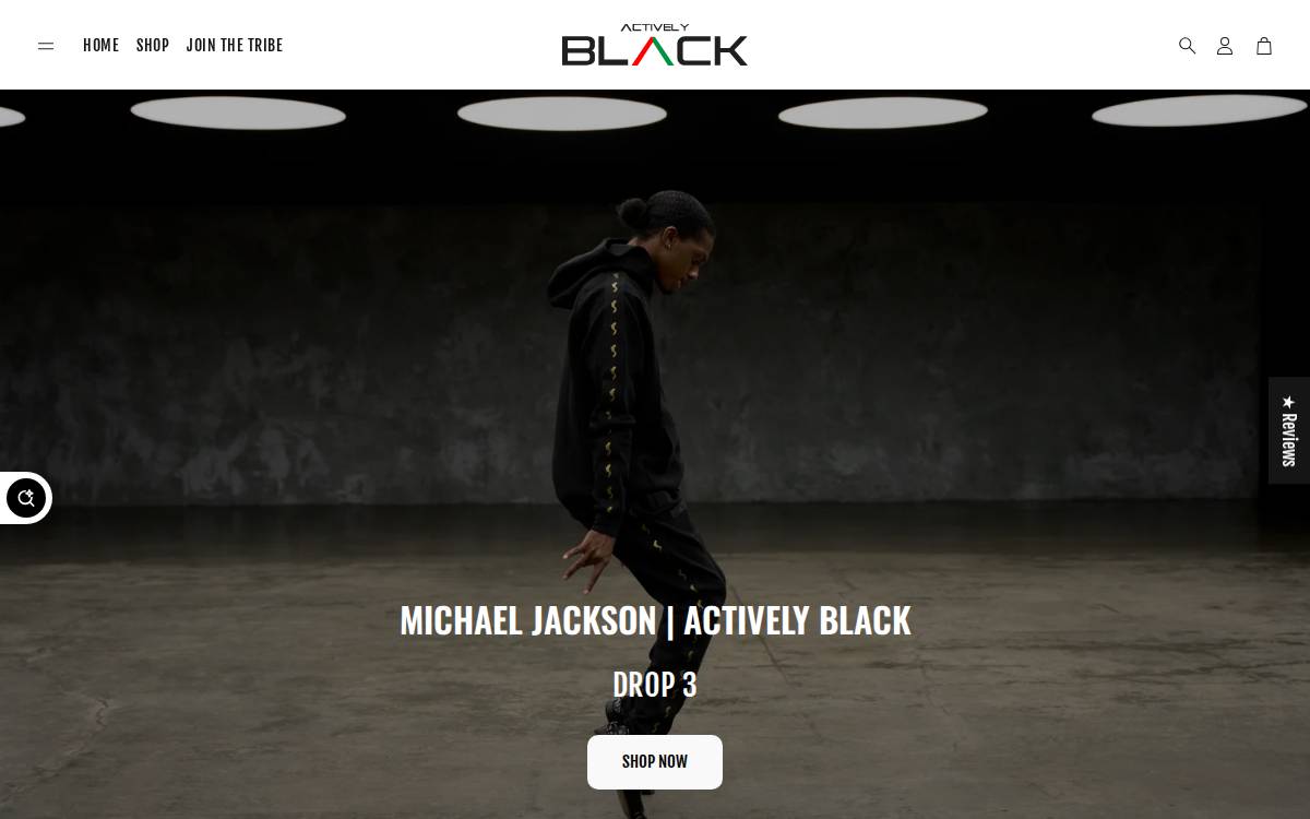 Actively Black website preview