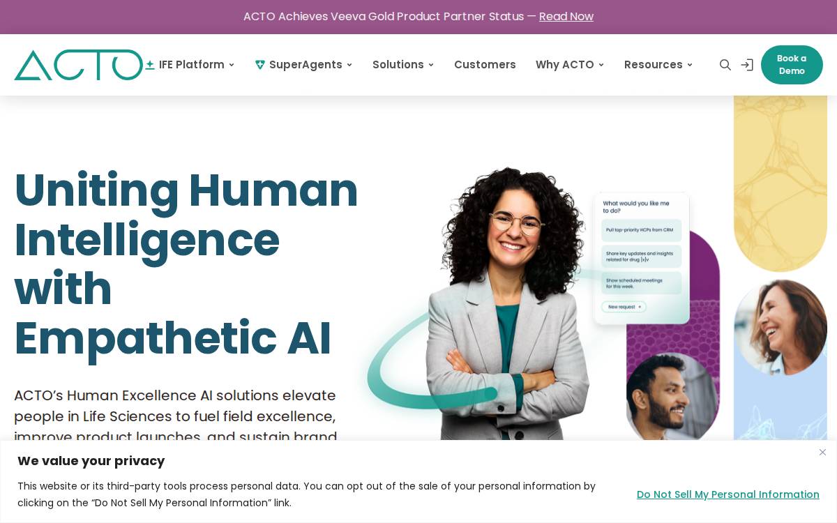 ACTO website preview