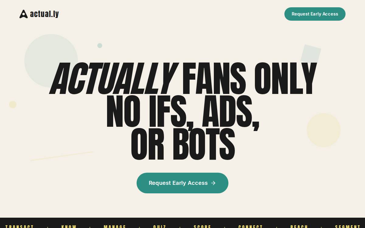 Actual website preview