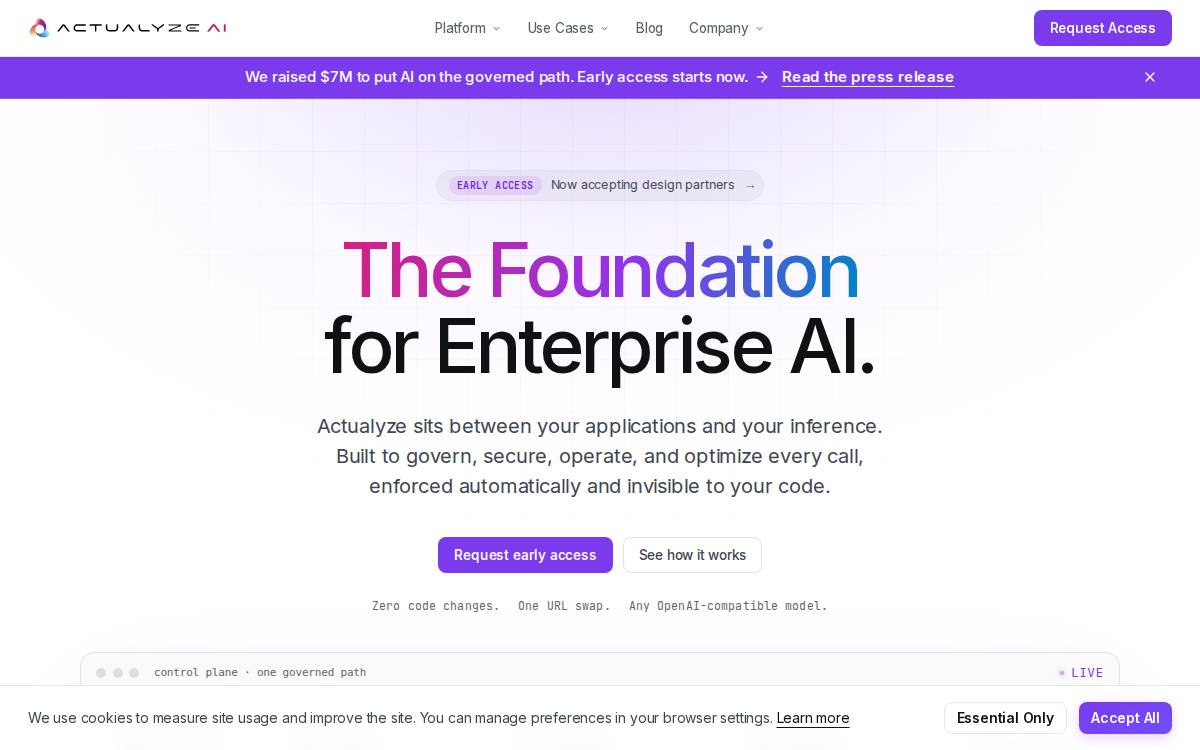 ActualyzeAI, Inc. website preview