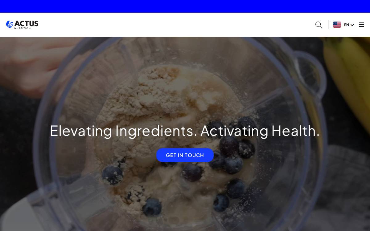 Actus Nutrition website preview