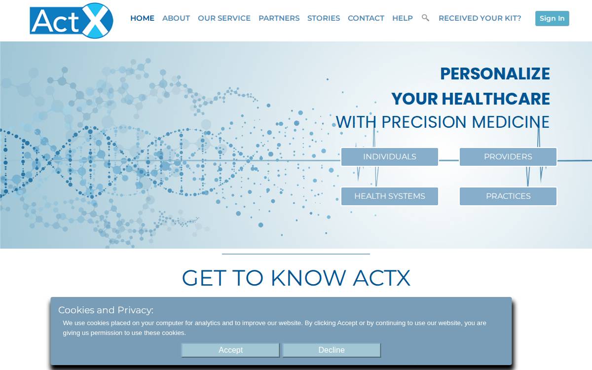 ActX website preview