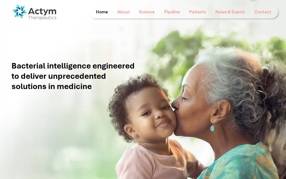 Actymthera website preview