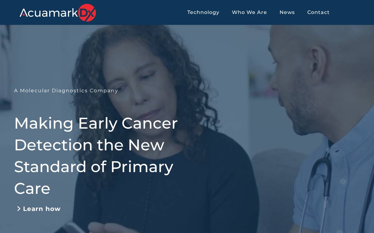 Acuamark Dx website preview