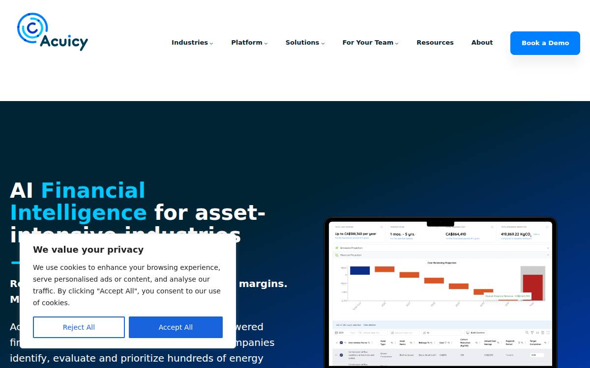 Acuicy website preview