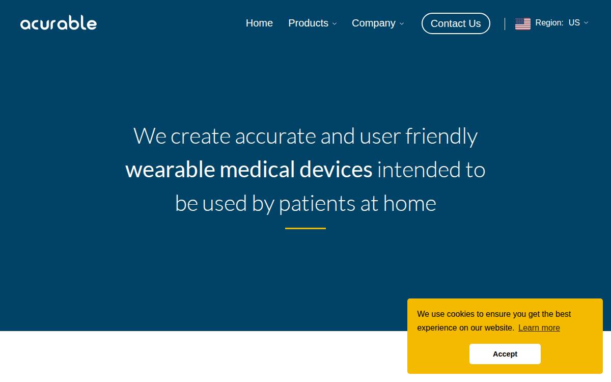 Acurable website preview