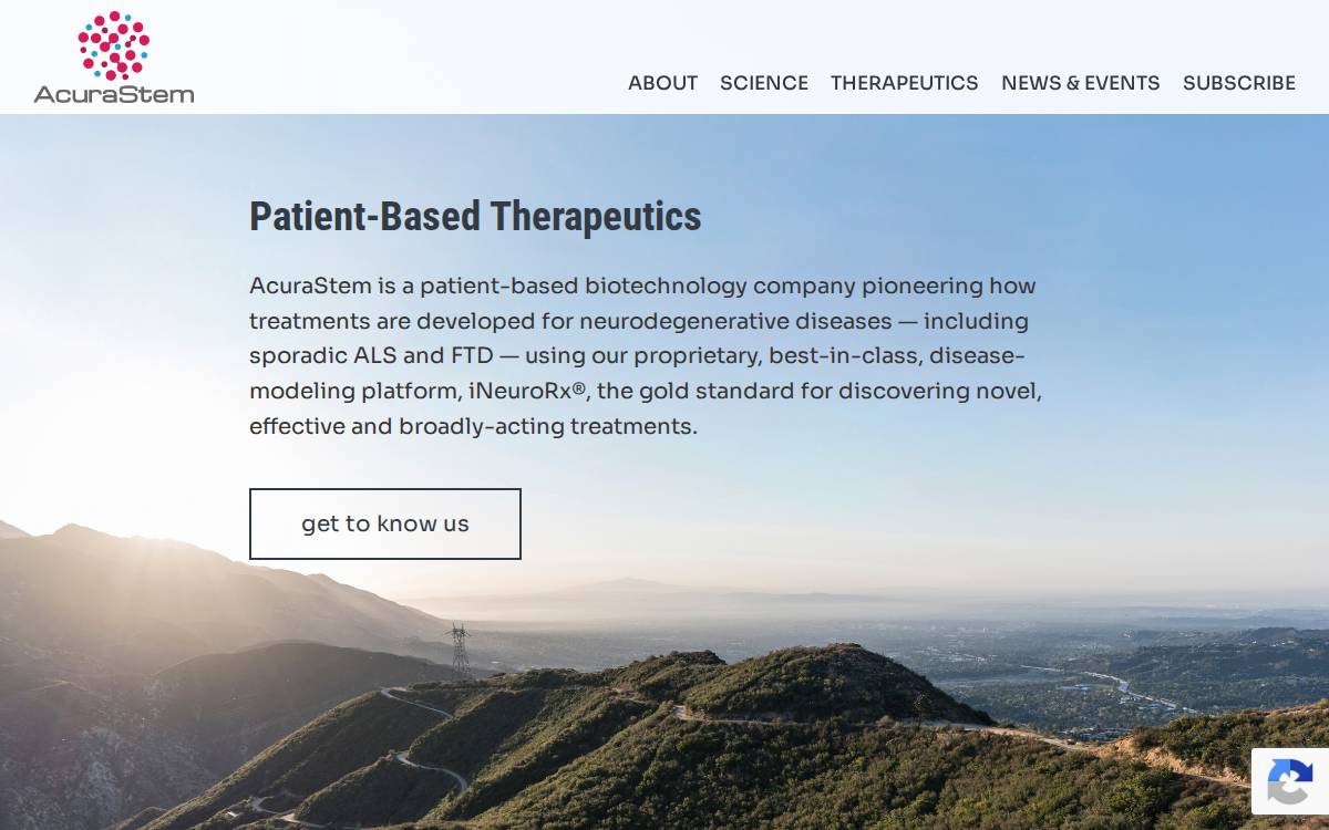 AcuraStem website preview