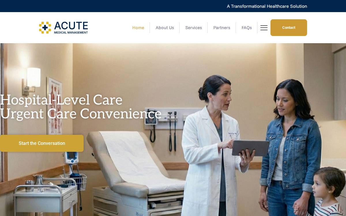 Acute Medical website preview