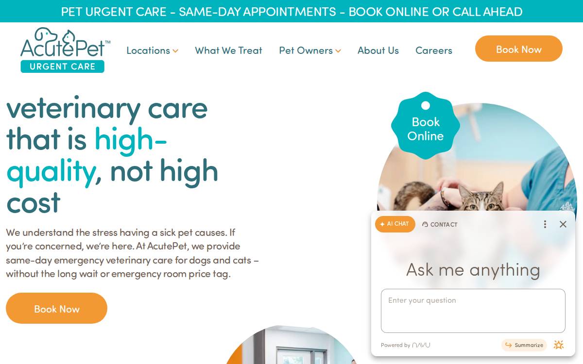 Acutepeturgentcare website preview