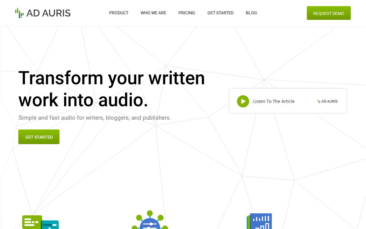 Ad Auris website preview