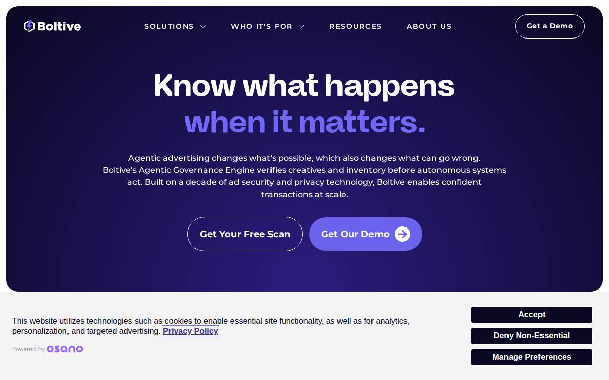 Ad Lightning website preview