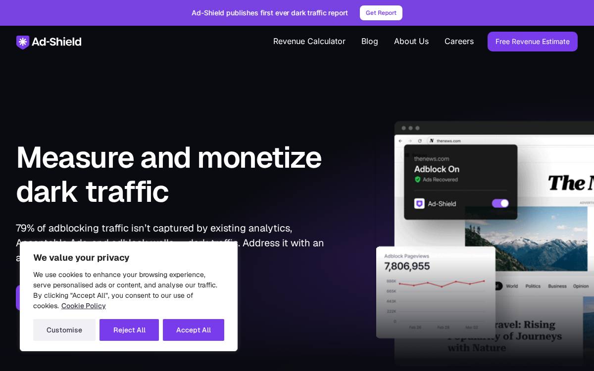 Ad Shield website preview