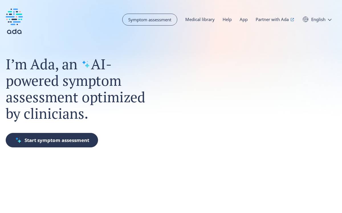 Ada Health website preview