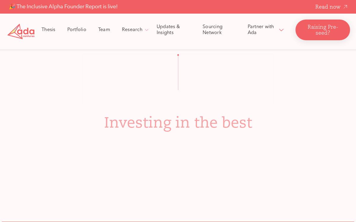 Ada Ventures website preview