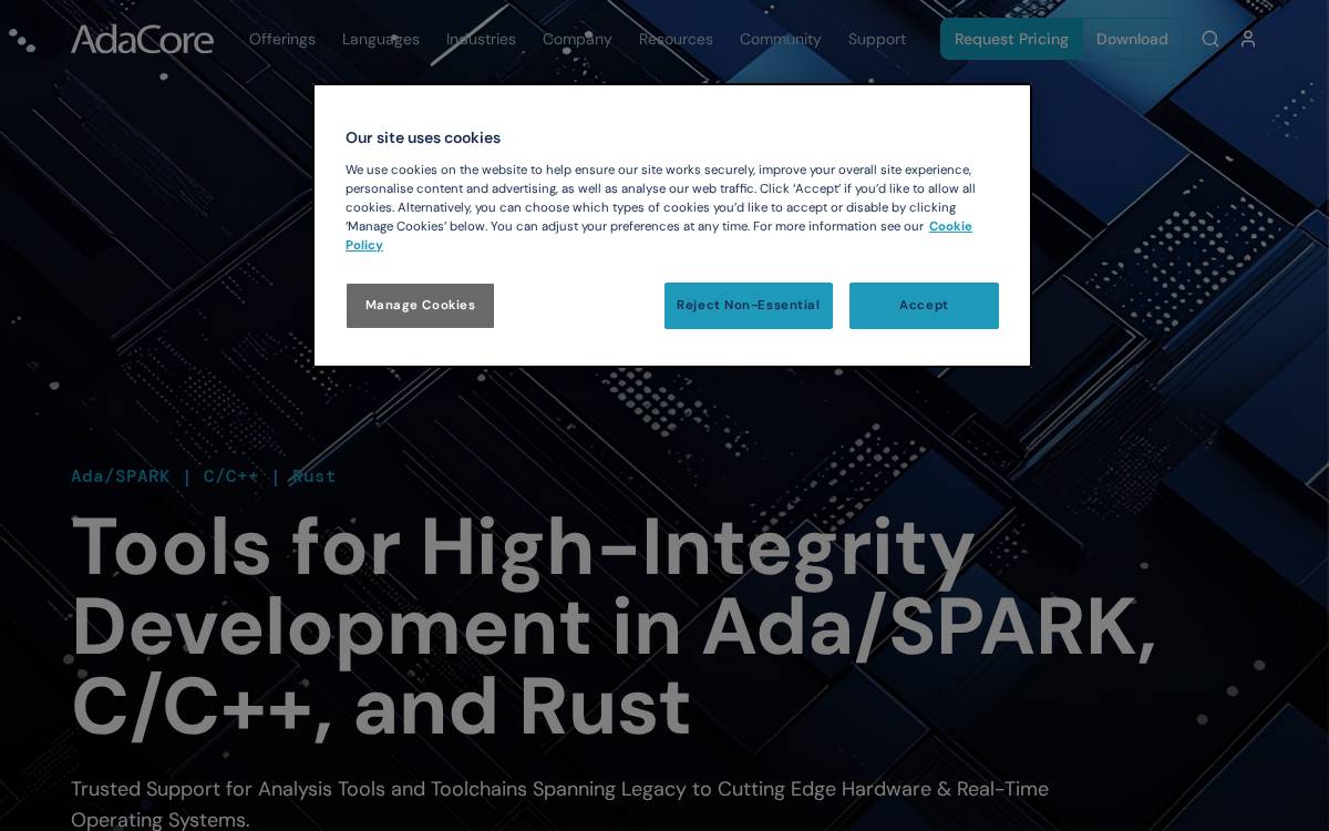 AdaCore website preview