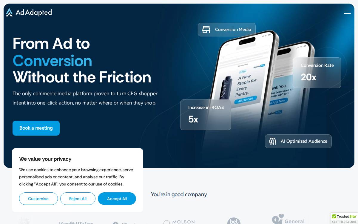 Adadapted website preview