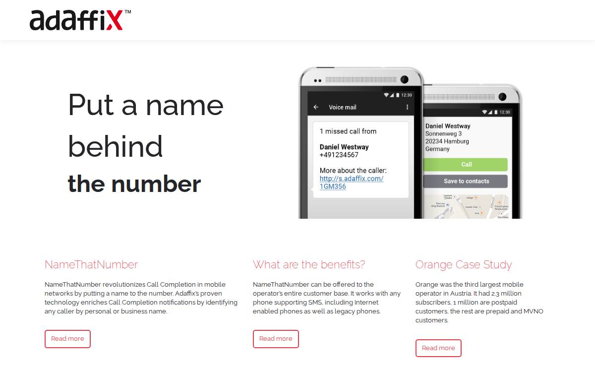 ADAFFIX website preview
