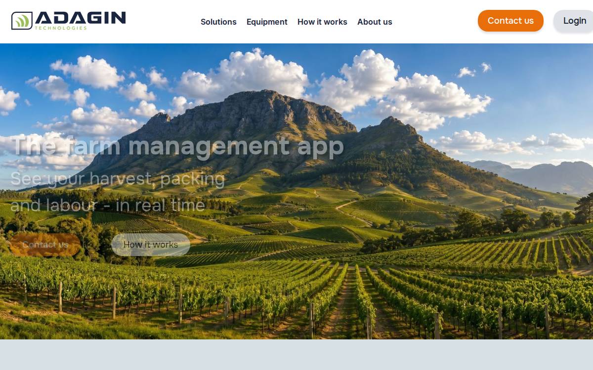 Adagin Technologies website preview