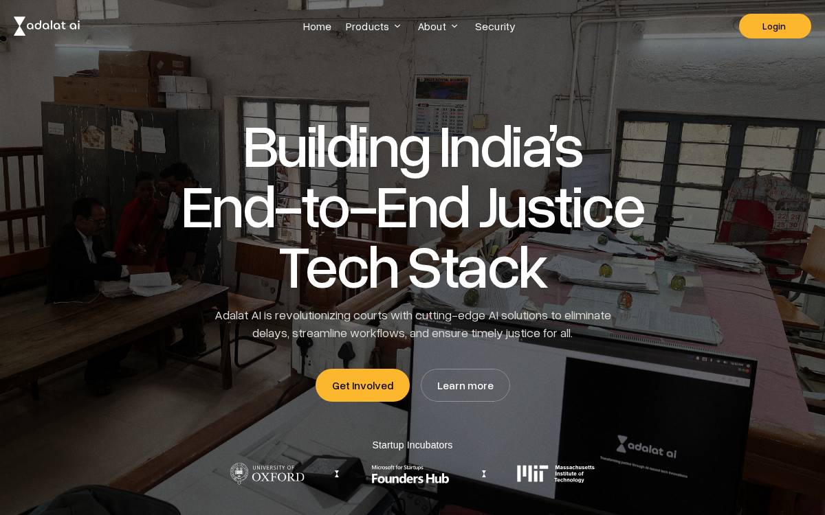 Adalat AI website preview