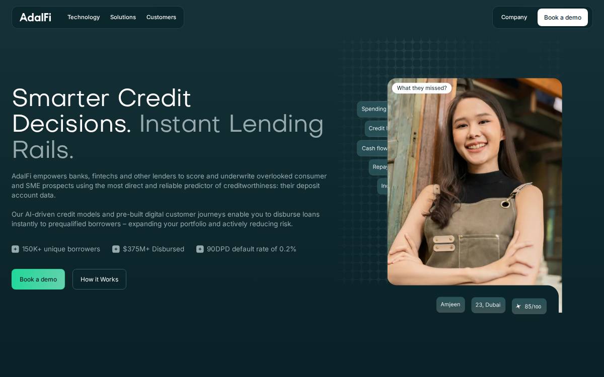 AdalFi website preview