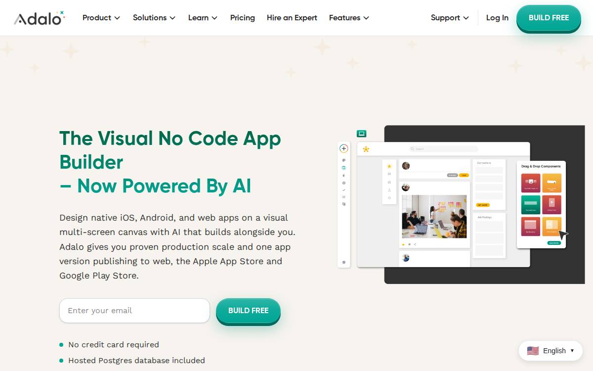 Adalo website preview