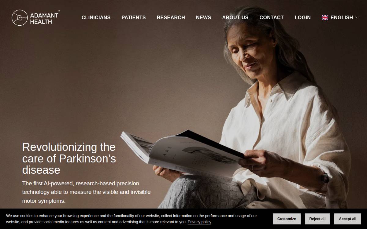 Adamant Health website preview