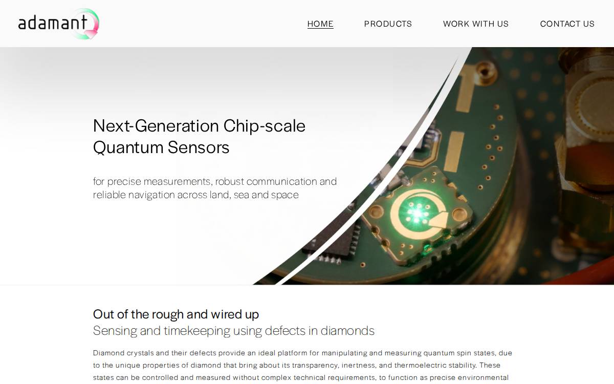 Adamantq website preview