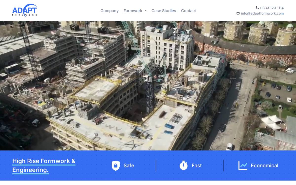 Adapt Formwork website preview