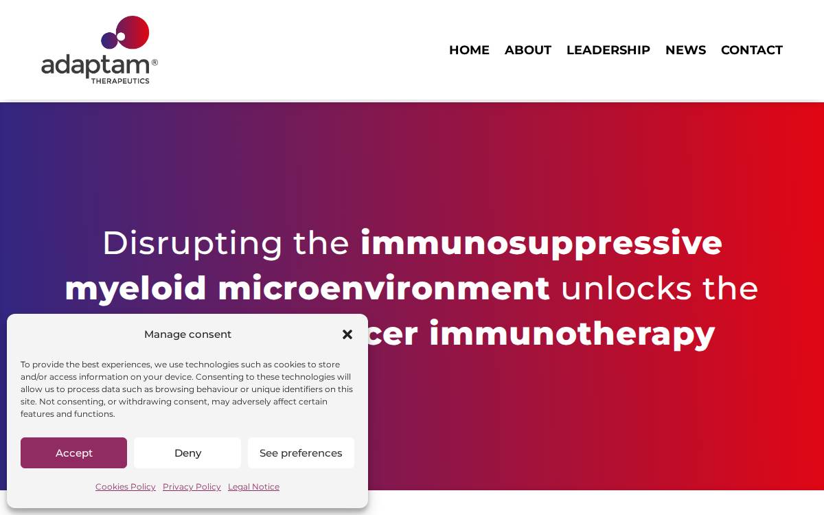 Adaptamtx website preview