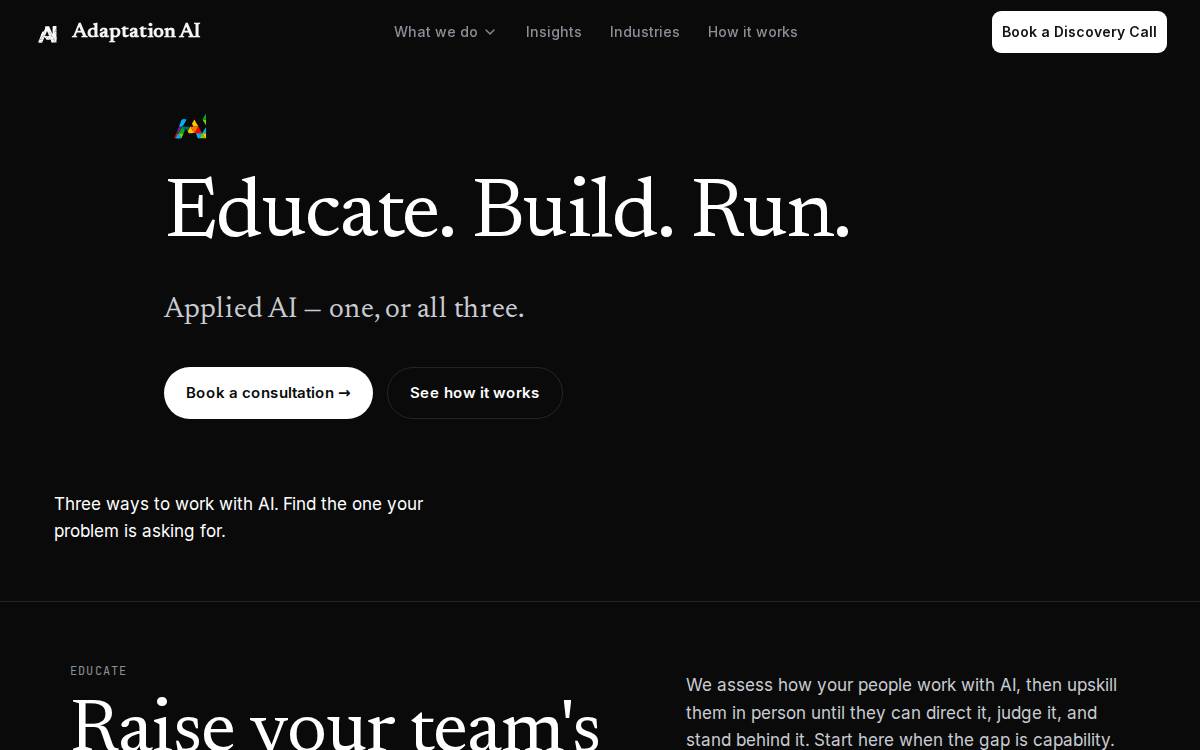 Adaptation website preview