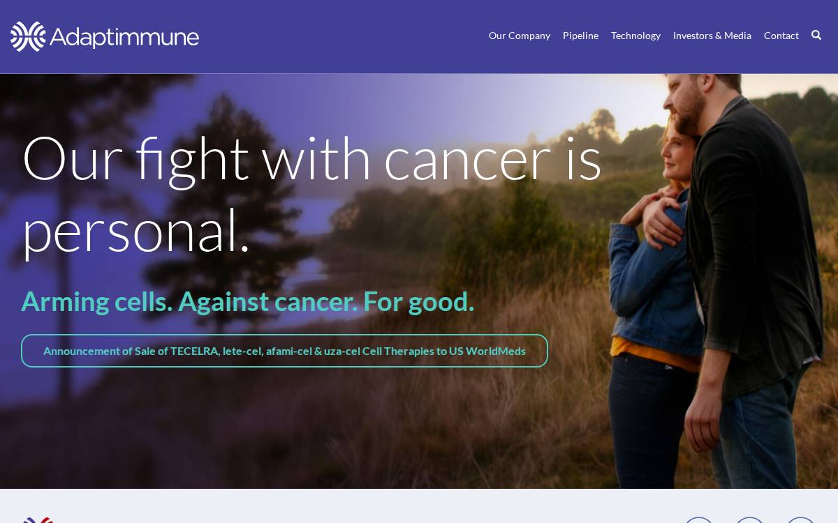 Adaptimmune website preview