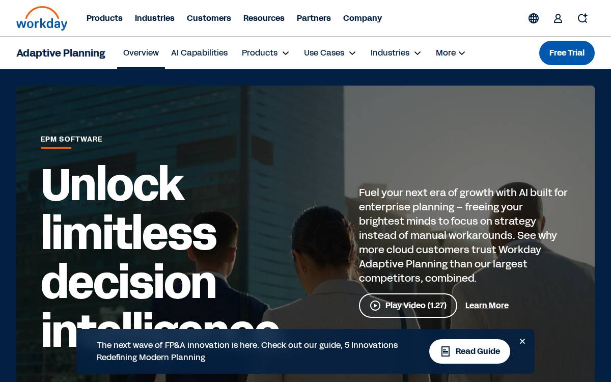 Adaptive Insights website preview